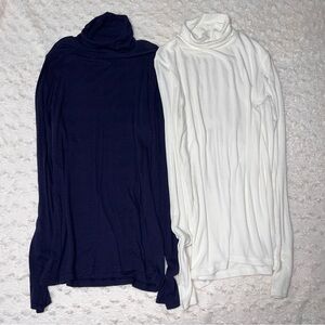 NWOT long sleeve ribbed turtleneck bundle (2) Aerie & Gap